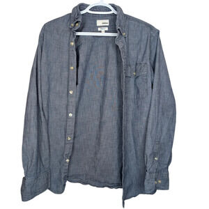Sonoma Modern Fit Flexwear Denim Button Down Top Mens  Small